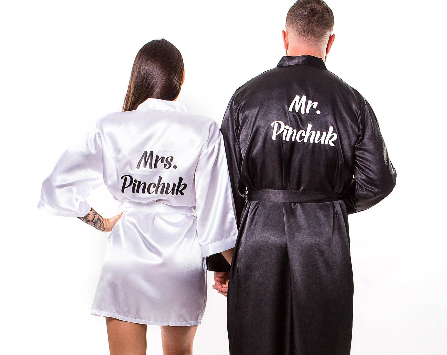 Matching Satin Robes Groom and Bride - women’s robes