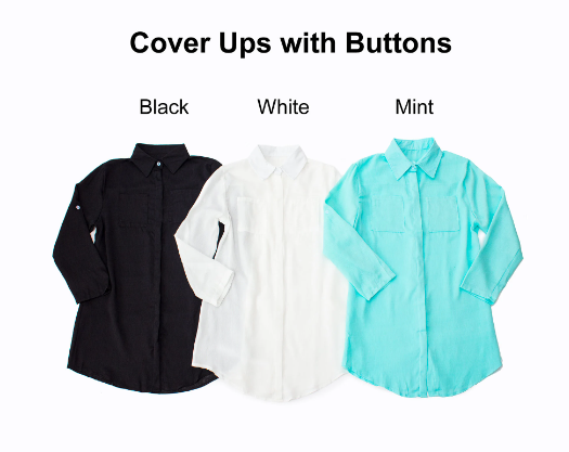 Party Matching Swim Cover Up with Buttons