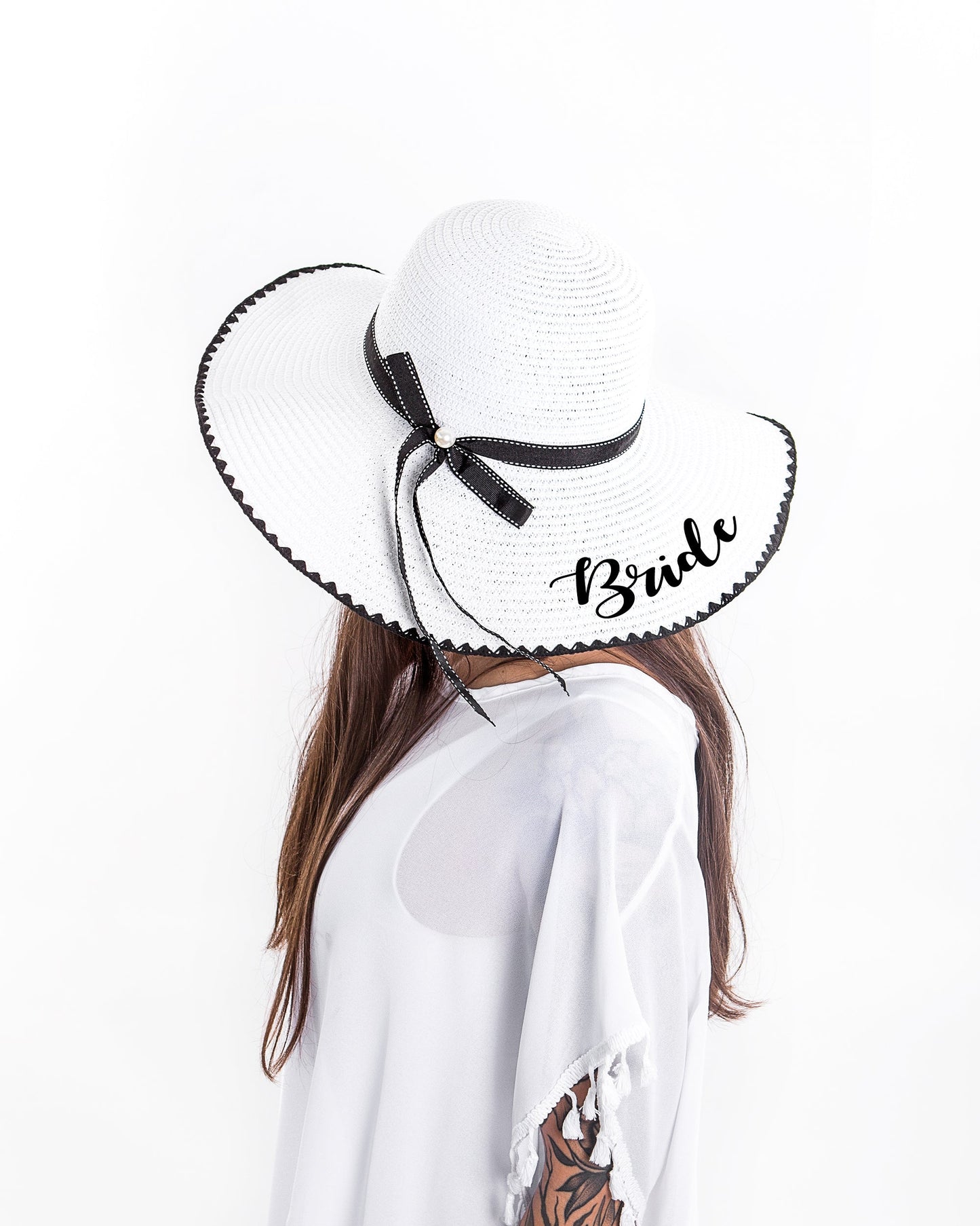 Women's Floppy Sun Hat with Pearl