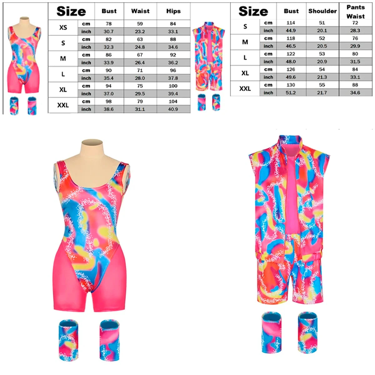 Ken and Barbie Workout Costumes Movie Rollerblade Outfit