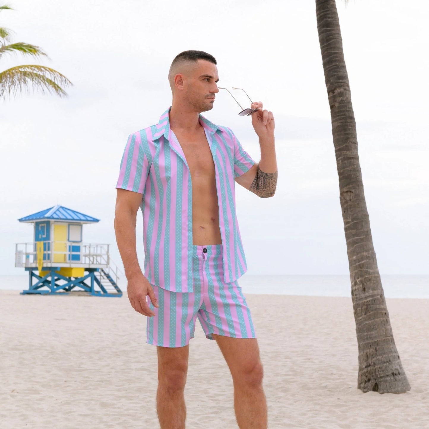 Ken Beach Sorts Set Movie Outfit