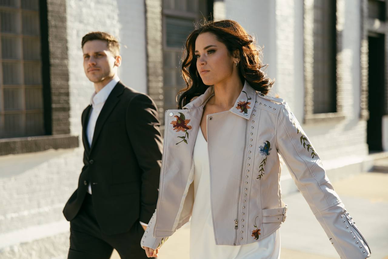 Bridal Floral Leather Jacket for Wadding
