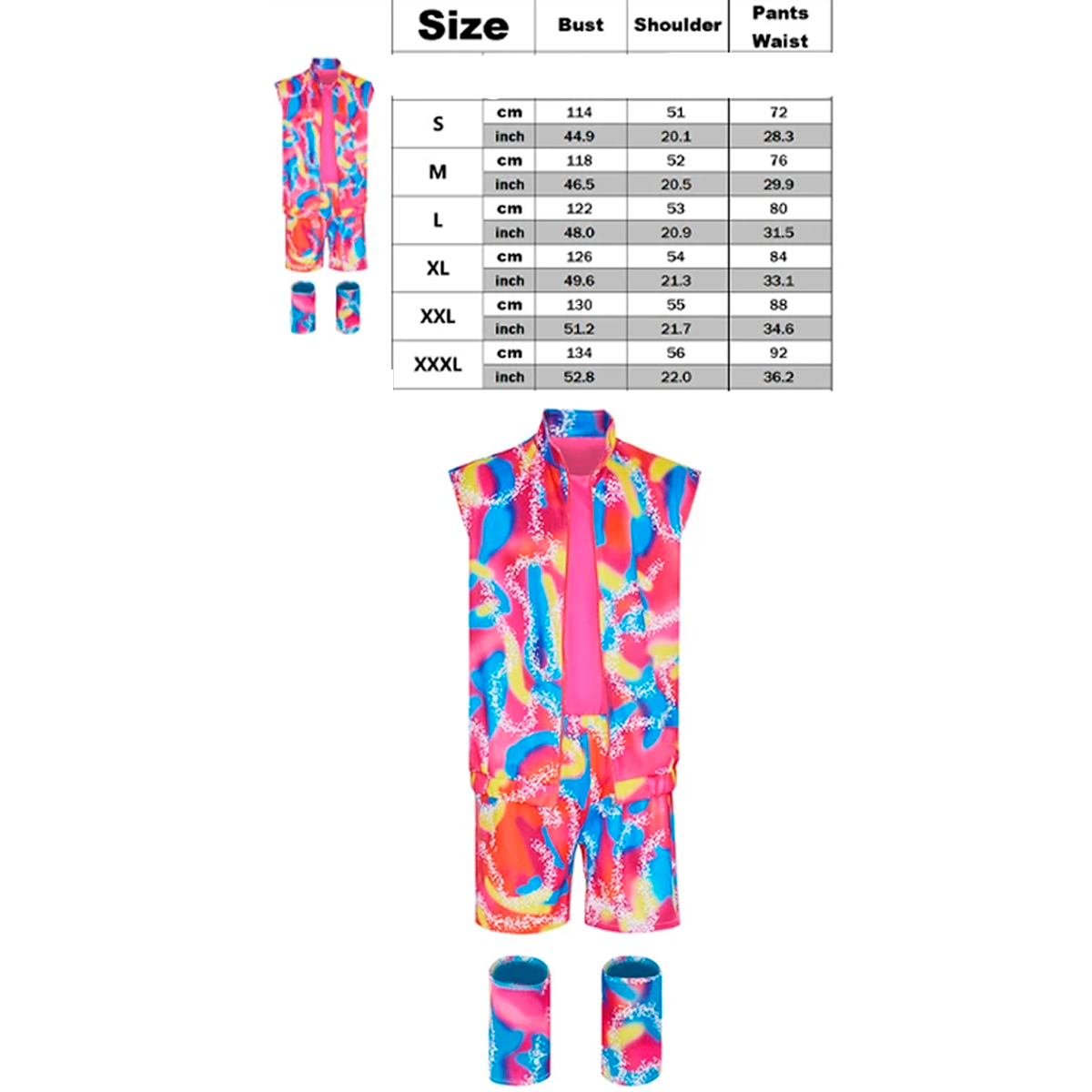 Boy Doll's Workout Outfit Costume Rollerblade