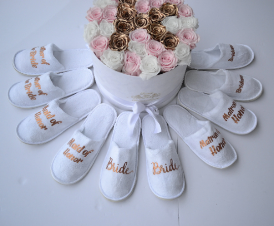 Bridal Shower Custom Closed Toe Slippers style1