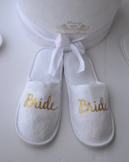 Bridal Shower Custom Closed Toe Slippers style1