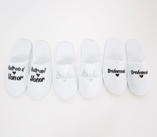 Bridal Shower Custom Closed Toe Slippers style1