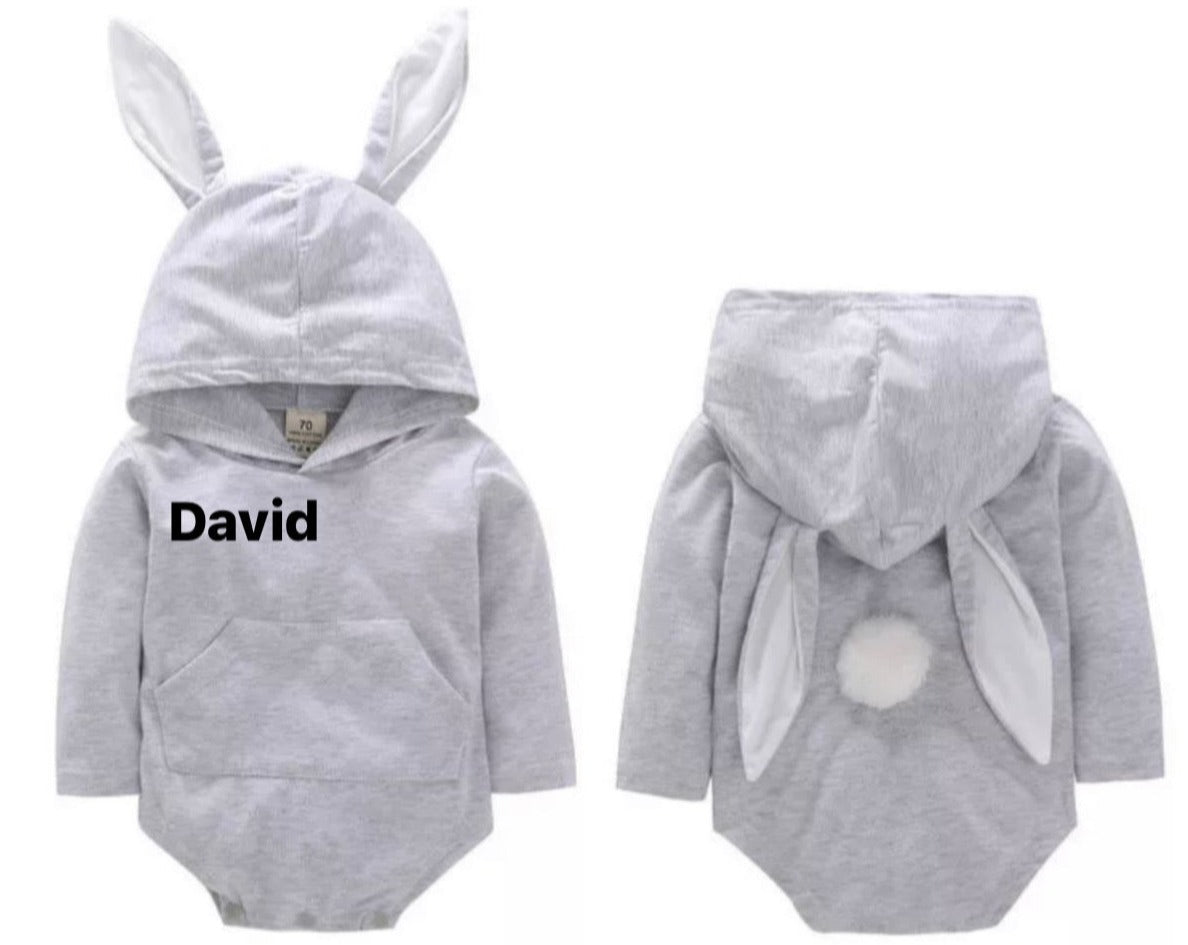 Custom Hooded Baby Boy Girl Cotton Romper
