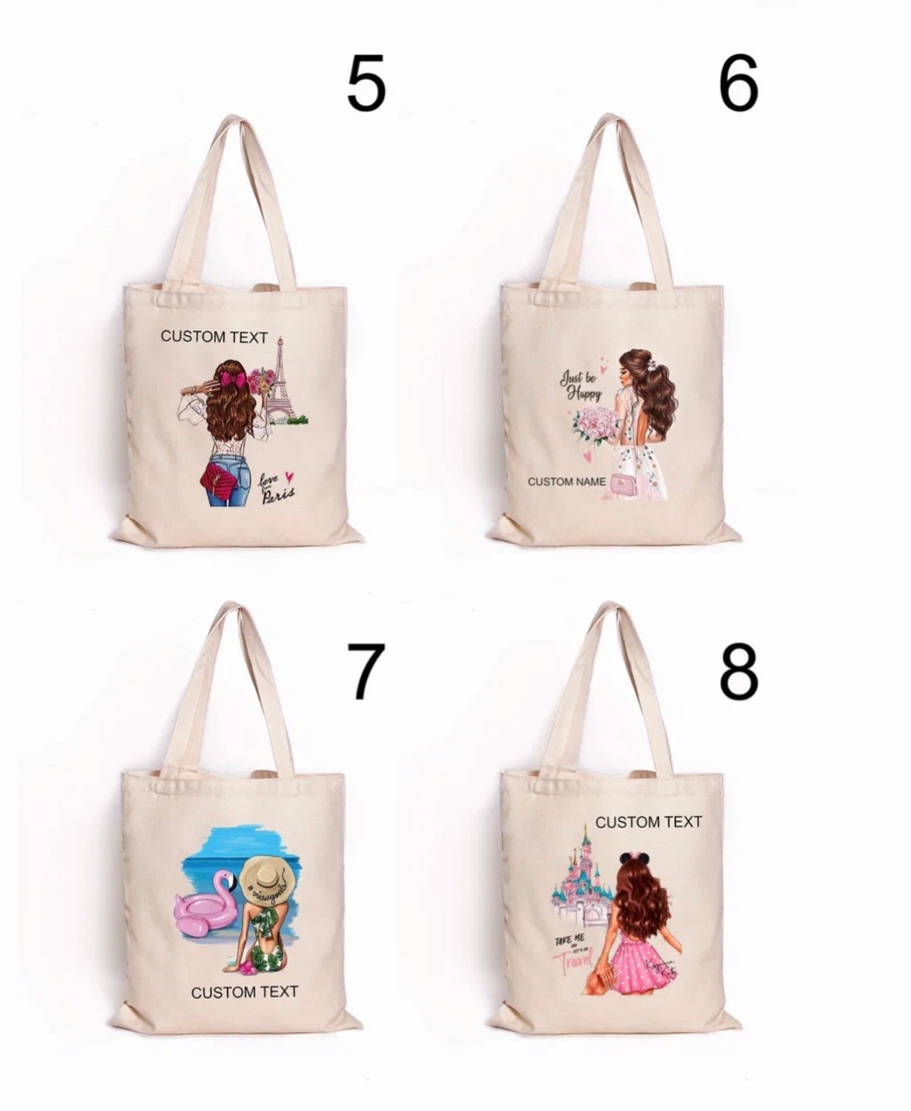 Personalized Summer Tote Bag Travel Totes Welcome Bag style4