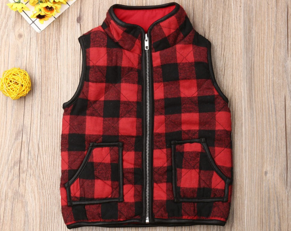 Christmas Buffalo Plaid Custom Vest