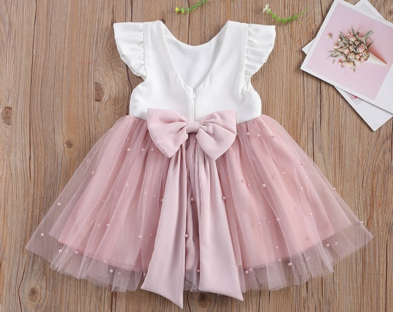 Flower Girl Tutu Dress With Pearls