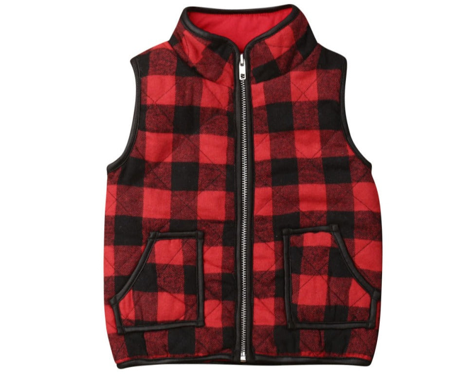 Christmas Buffalo Plaid Custom Vest