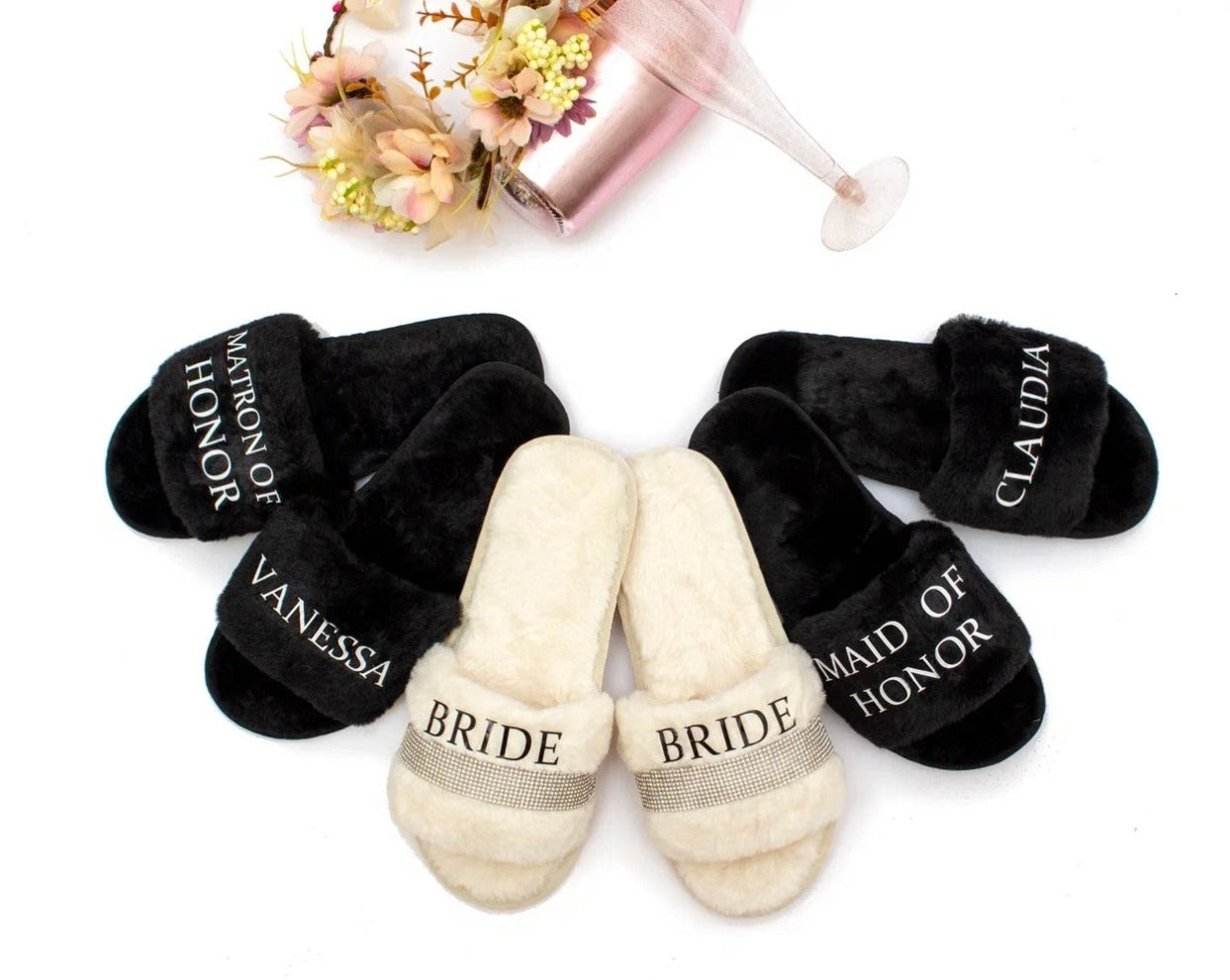 Bachelorette Party Customized Fluffy Slippers