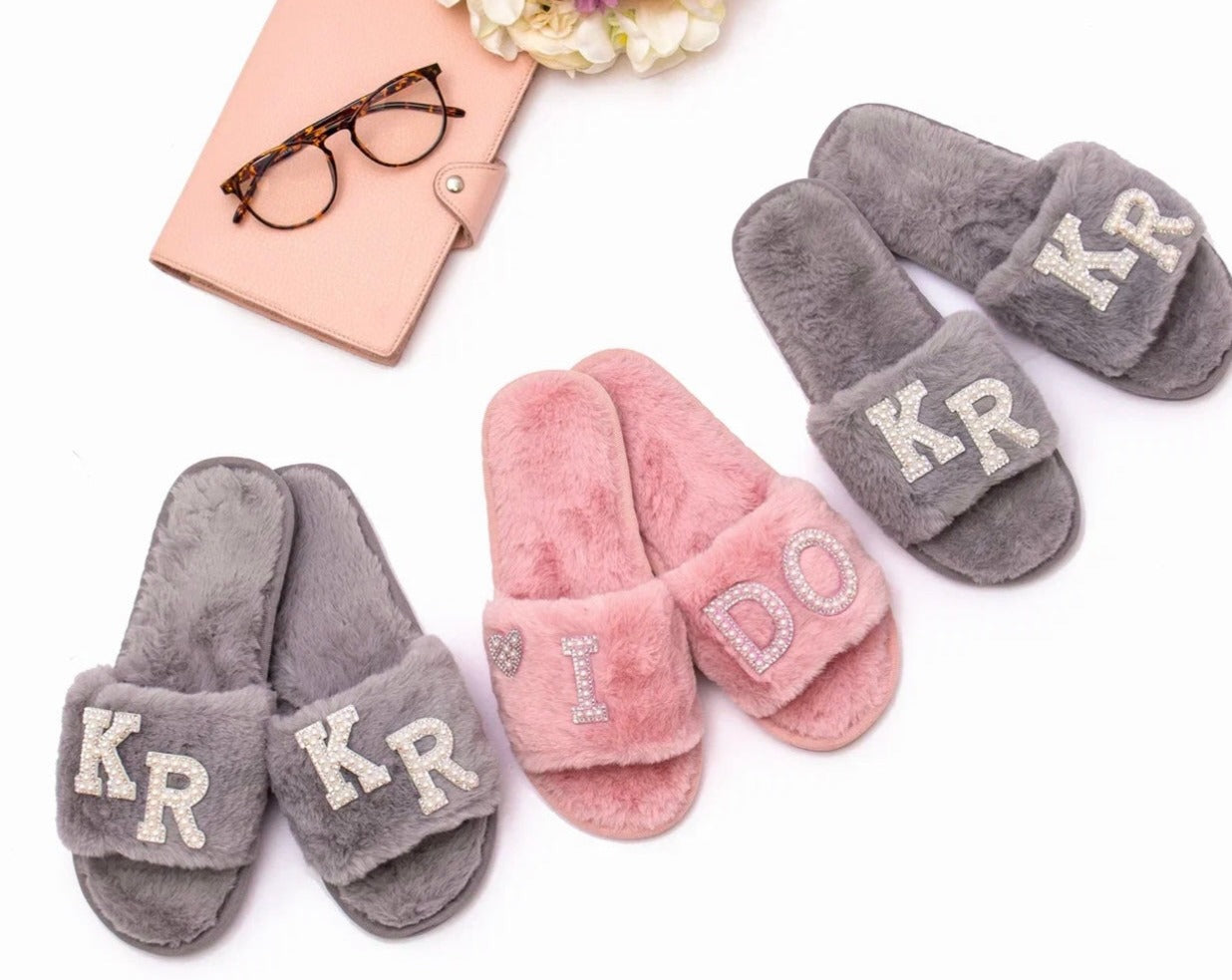 I DO CREW Custom Fluffy Slippers