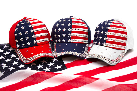 USA Glad Rhinestone Trucker Caps