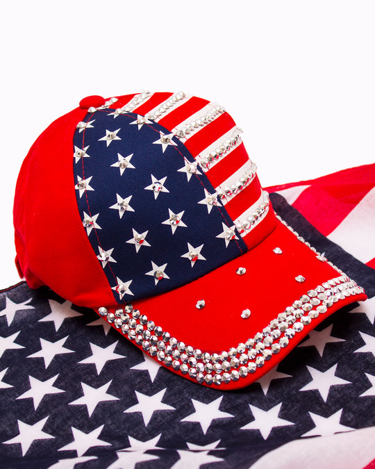 USA Glad Rhinestone Trucker Caps