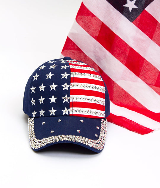 USA Glad Rhinestone Trucker Caps