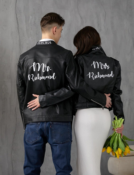 Custom Wedding Faux Leather Jackets