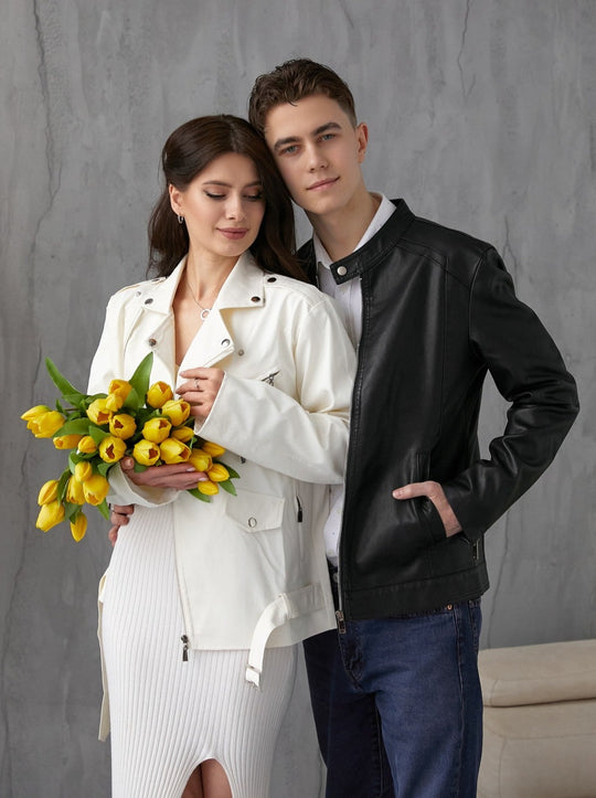 Custom Faux Leather Mrs Jacket