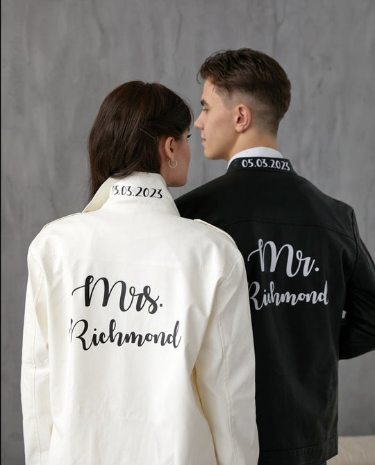 Custom Wedding Faux Leather Jackets