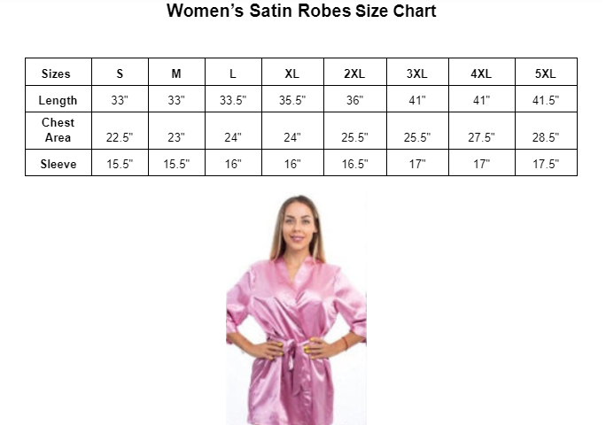 Customized Bridesmaids Satin Robes