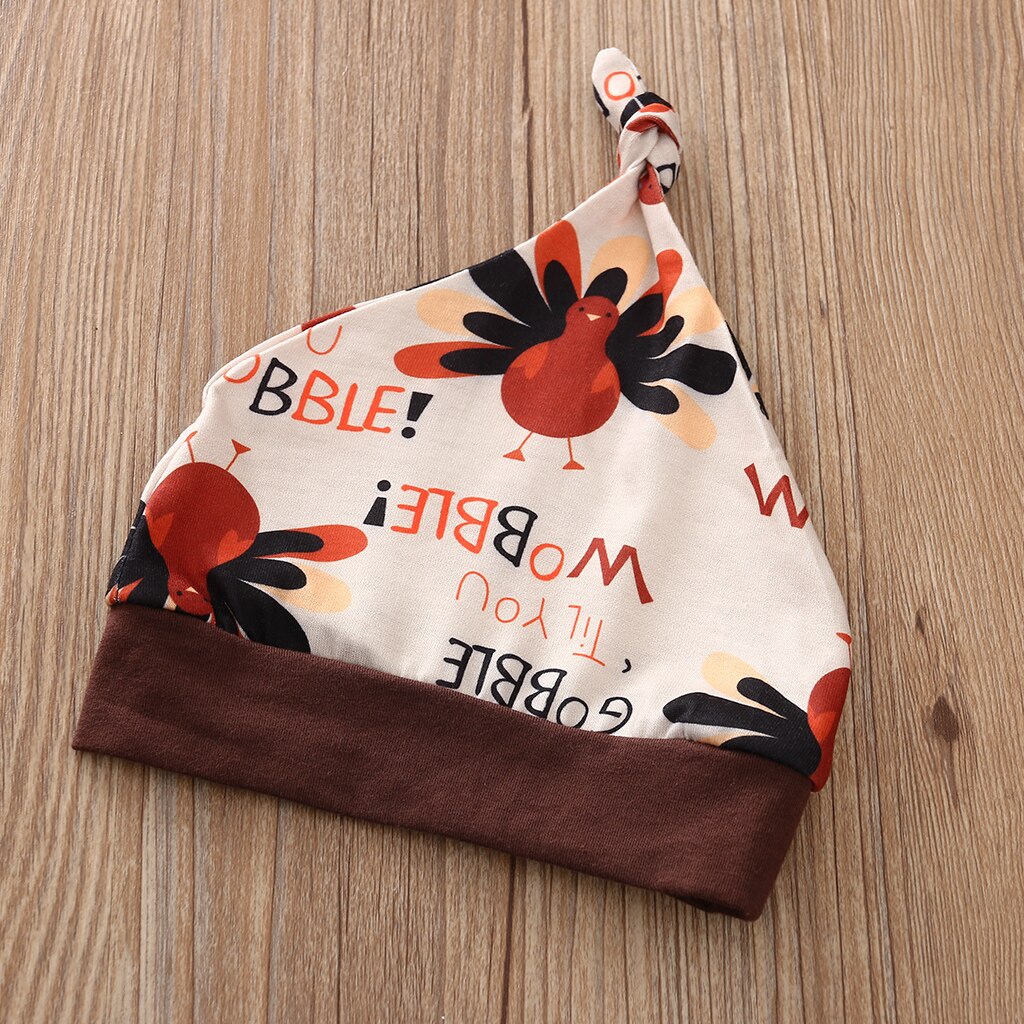 Baby Girls Boys 3Pcs Outfit Set Thanksgiving Turkey Suit -