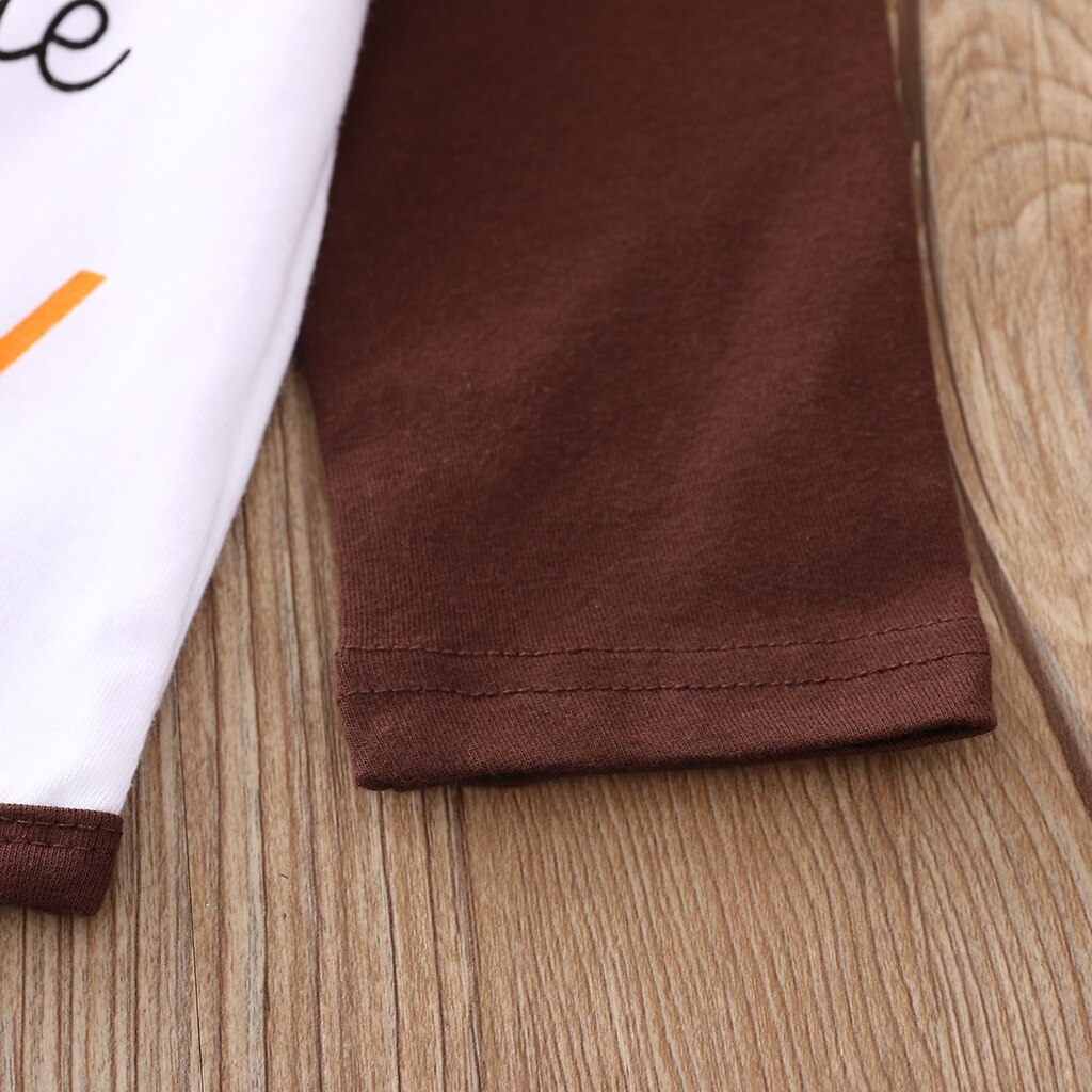 Baby Girls Boys 3Pcs Outfit Set Thanksgiving Turkey Suit -