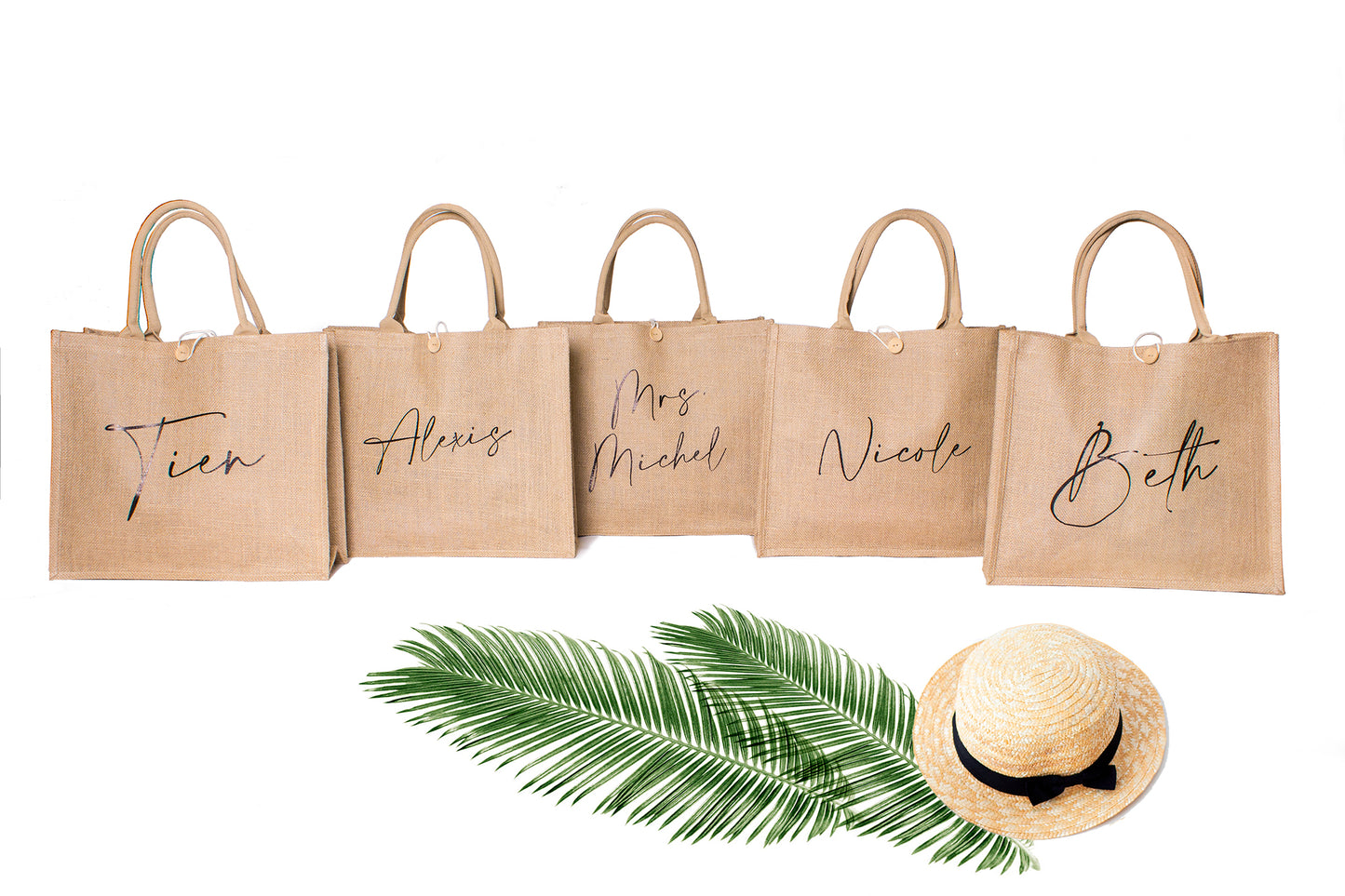 Custom Beach Tote bag for Bridesmaid gifts style1