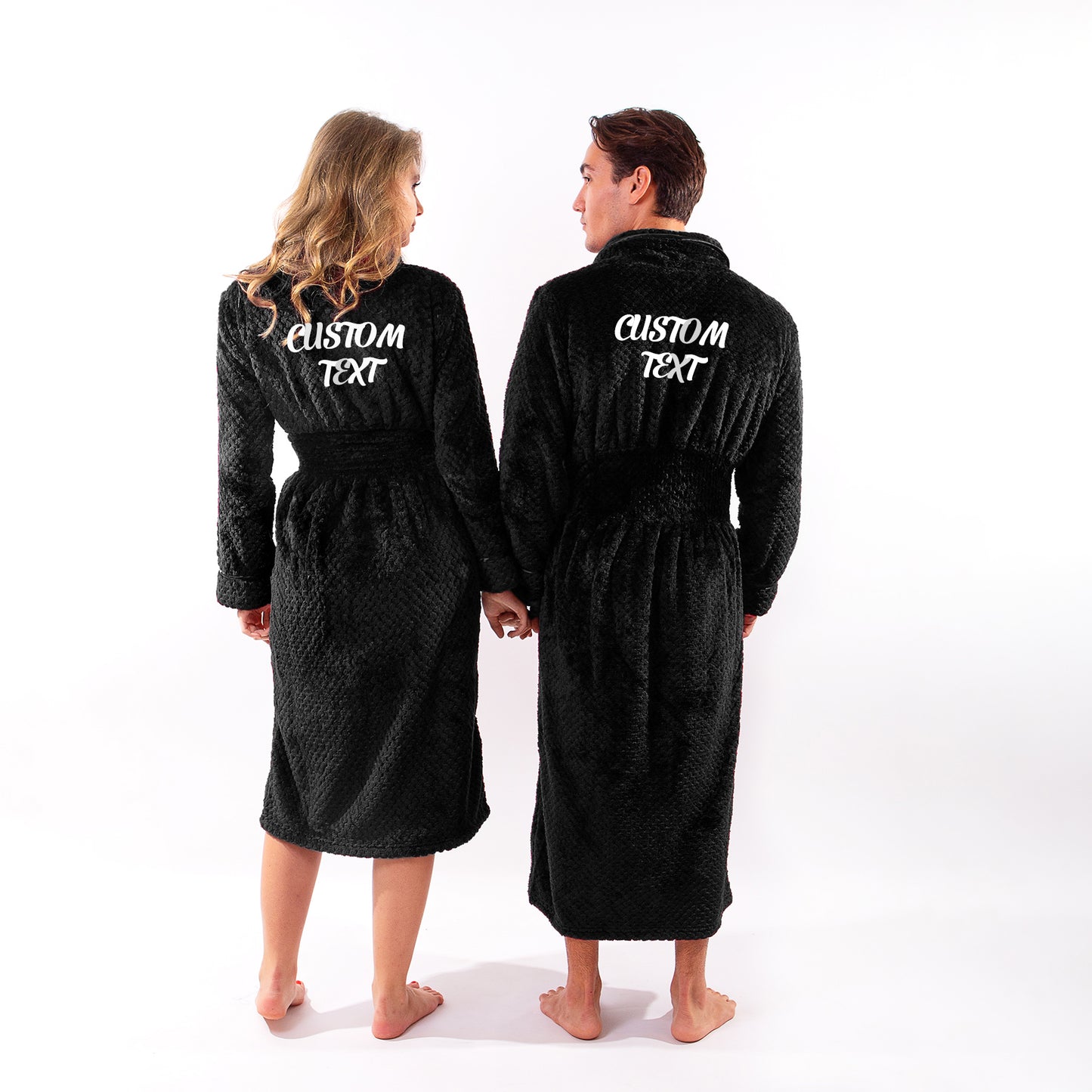 Mr and Mrs Couple Custom Long Bathrobes style1