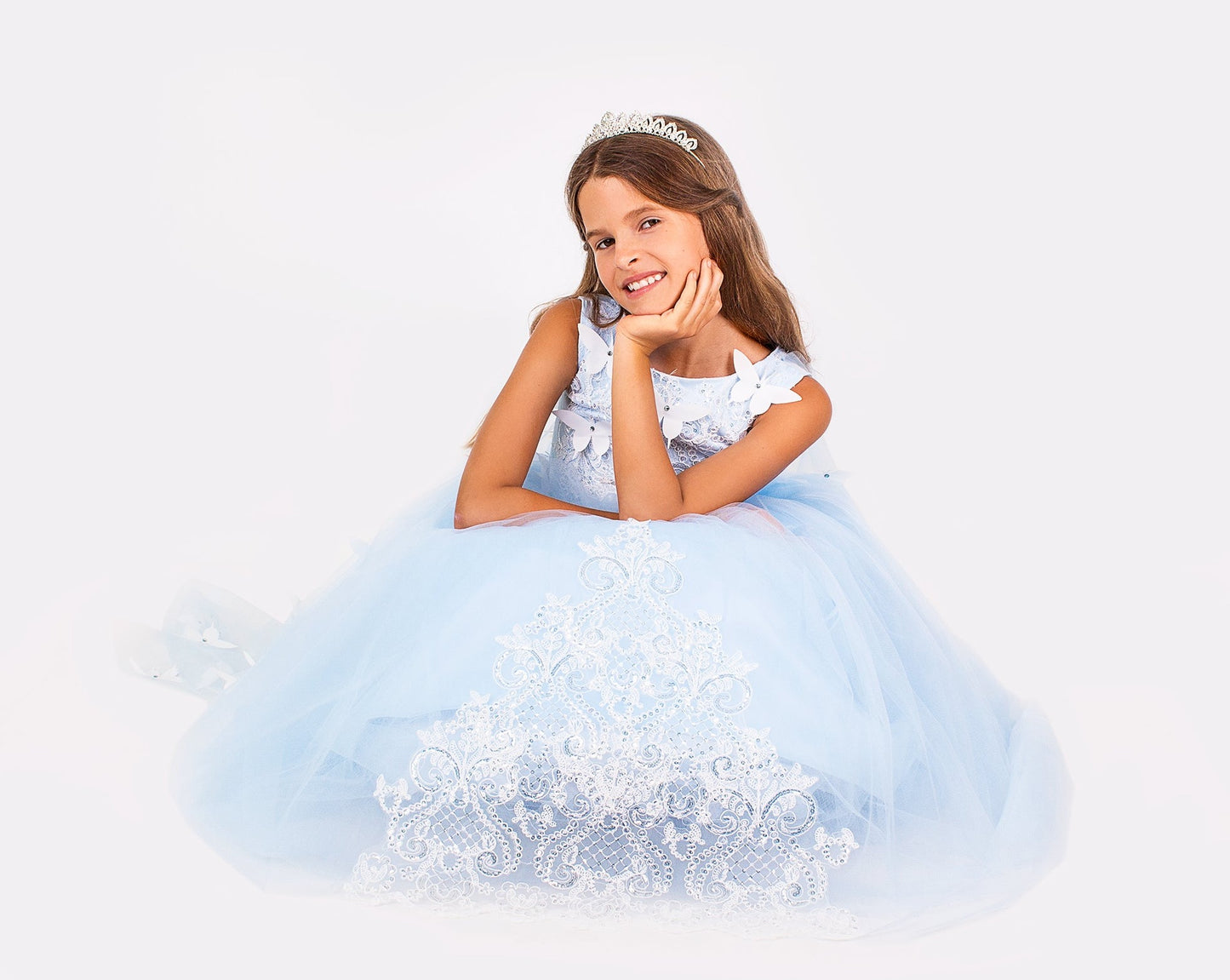 Butterfly Flower Girl Dress Birthday Princess Dress