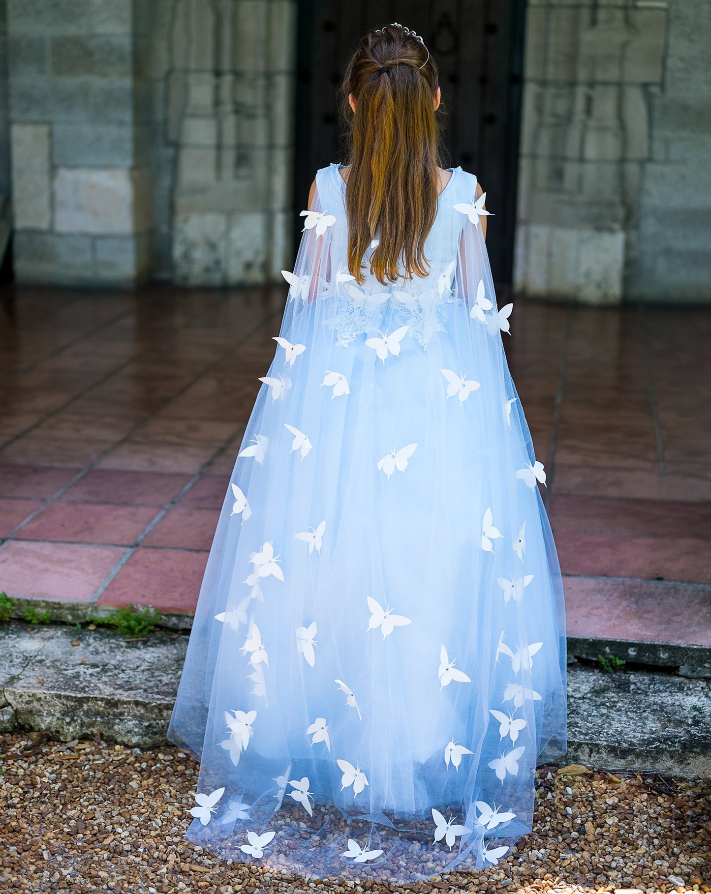 Butterfly Flower Girl Dress Birthday Princess Dress