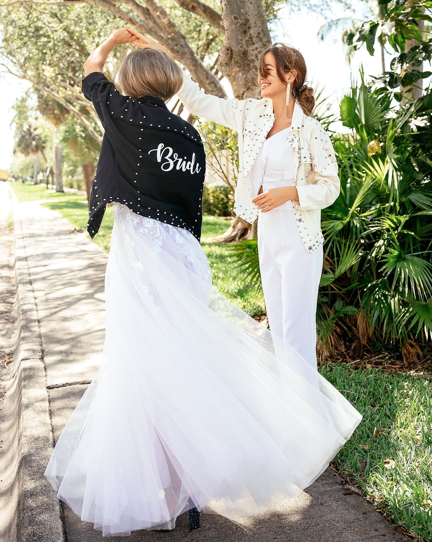 Bridal Studded Denim Jacket - Custom jackets