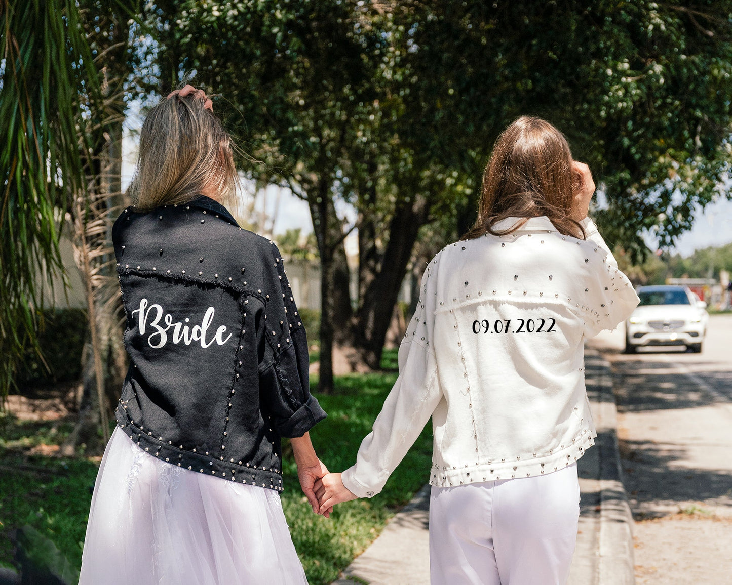 Bridal Studded Denim Jacket - Custom jackets