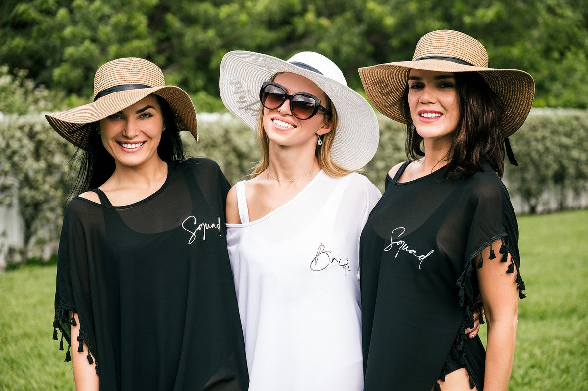 Bride Squad Custom Beach Cover Up with Tassels - Beach Cover