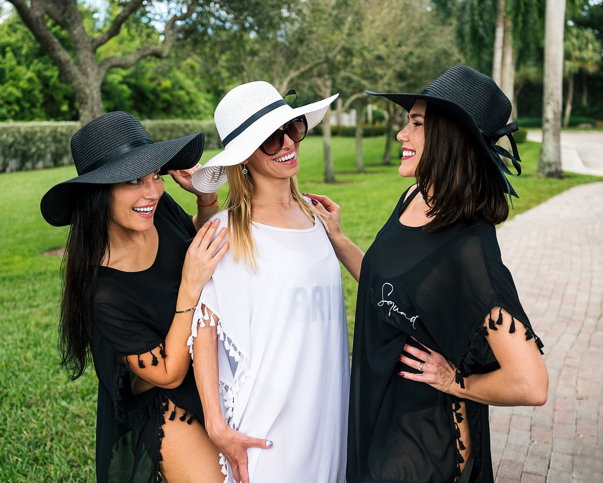 Bride Squad Custom Beach Cover Up with Tassels - Beach Cover