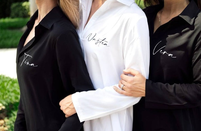 Bridesmaids Custom Beach Tunica Cotton Cover Up - Beach