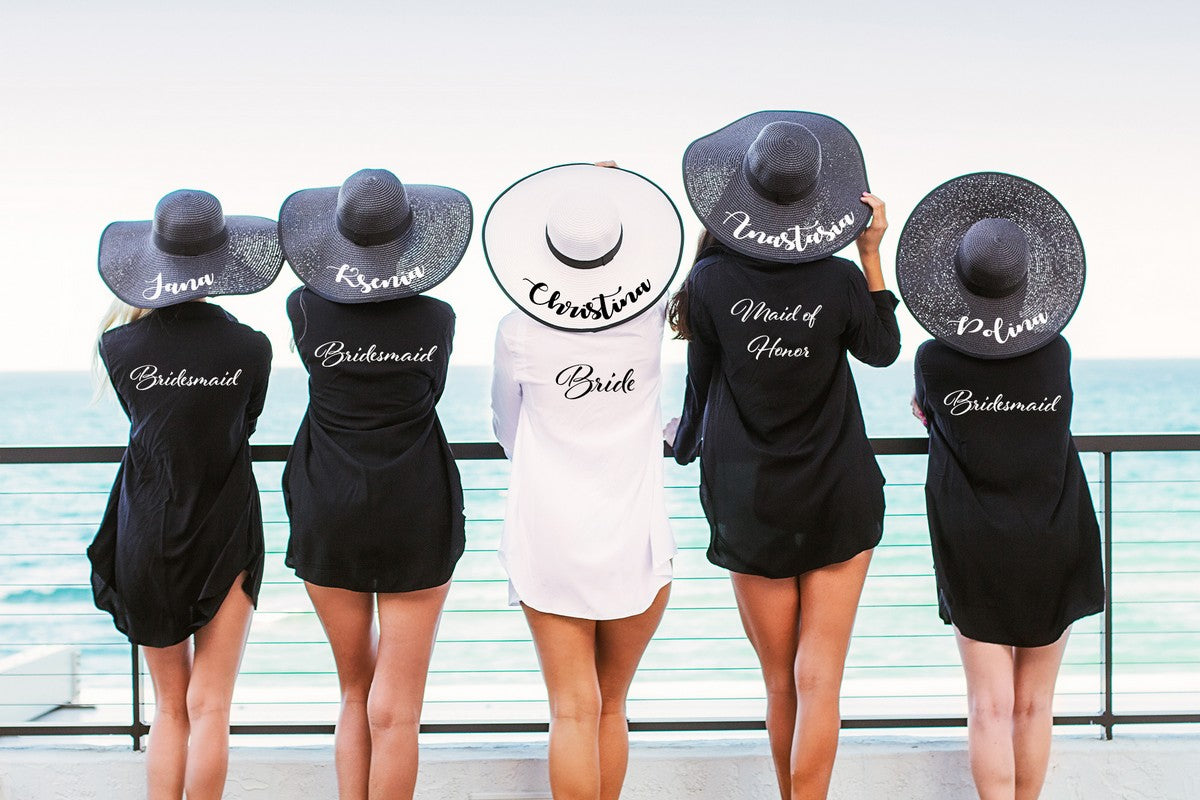 Bridesmaids Custom Beach Tunica Cotton Cover Up - Beach