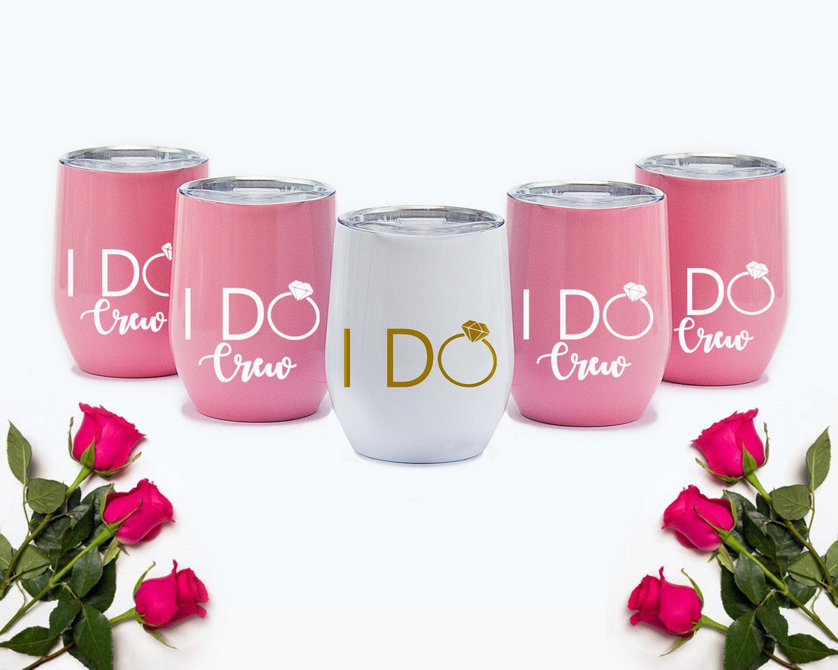 Bridesmaids Metallic Wine Tumblers - Tumblers