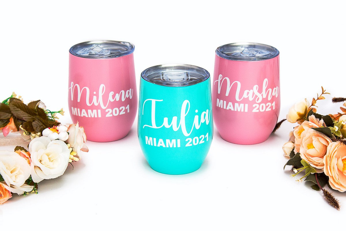 Bridesmaids Metallic Wine Tumblers - Tumblers