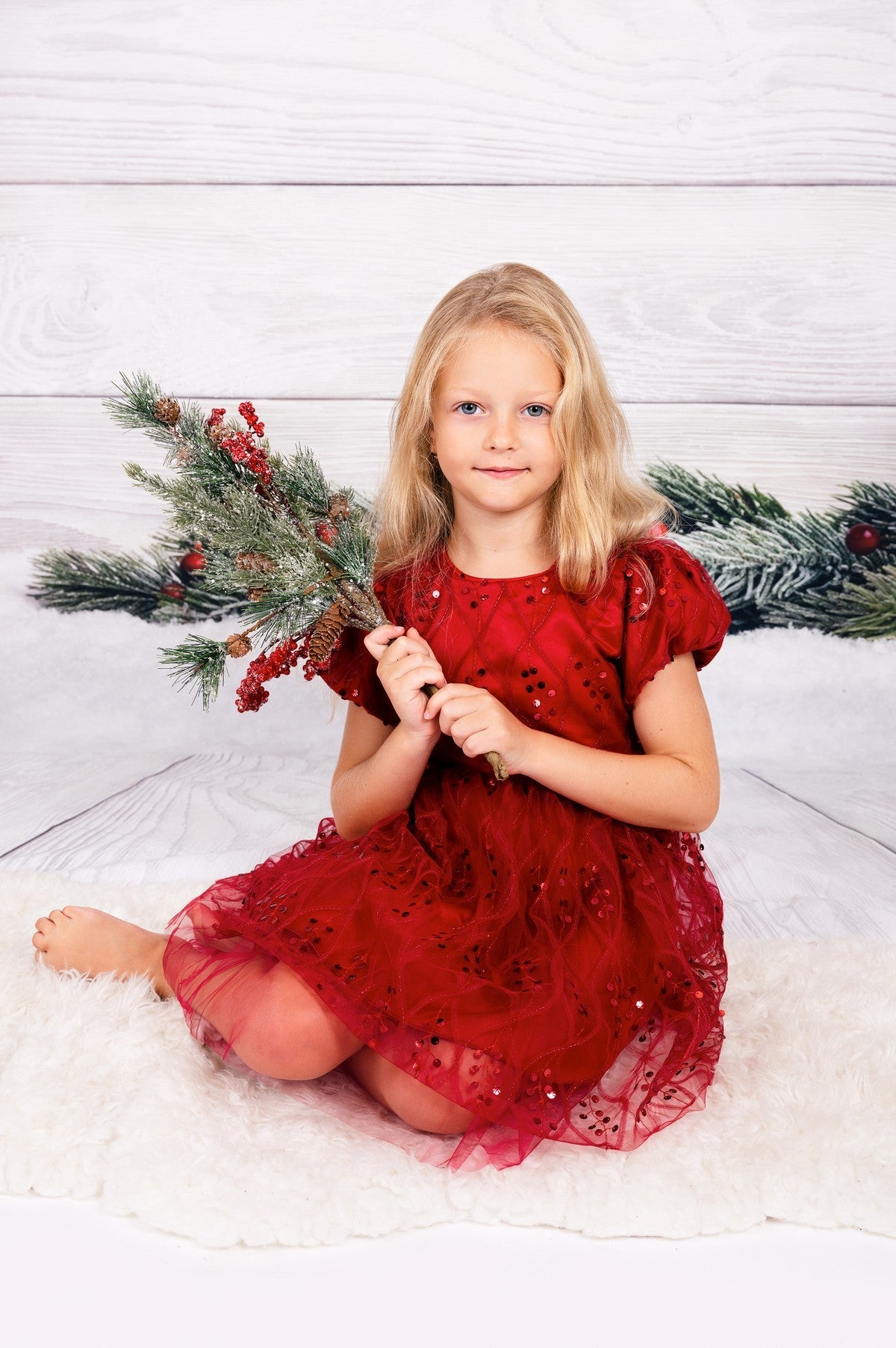 Christmas Girl Embroidery Tutu Dress - Kids clothes
