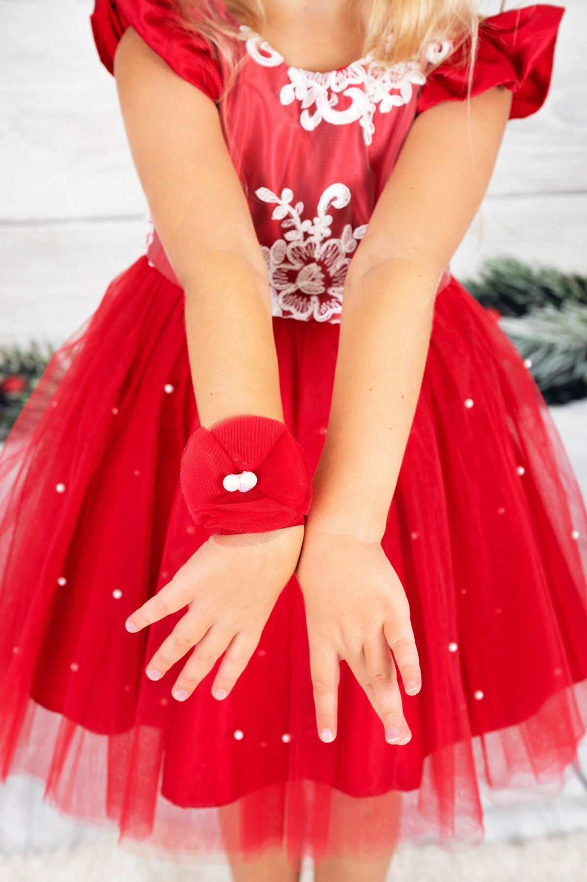 Christmas Girl Lace Dress - Kids clothes