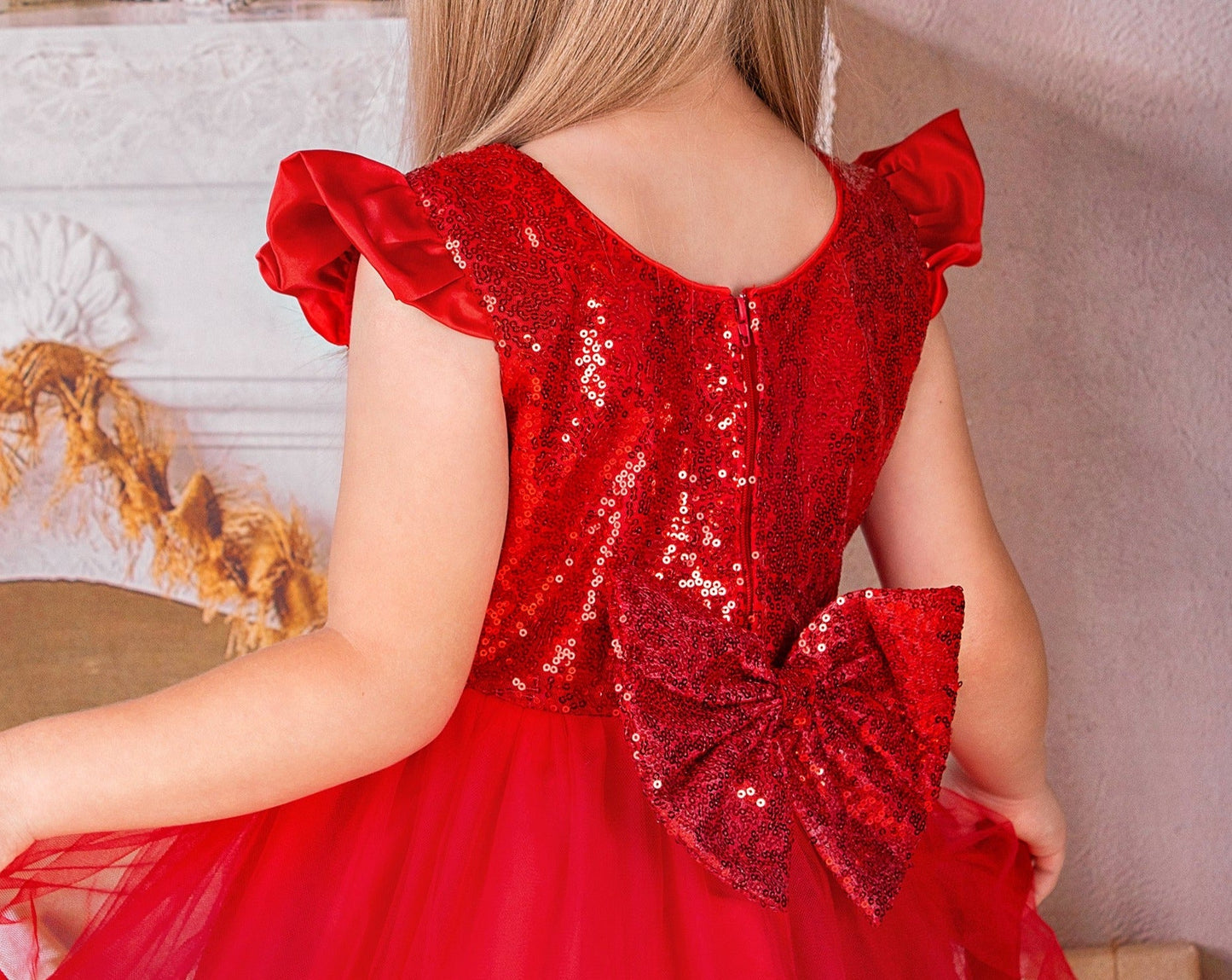 Christmas Girl Sequin Dress - Kids clothes