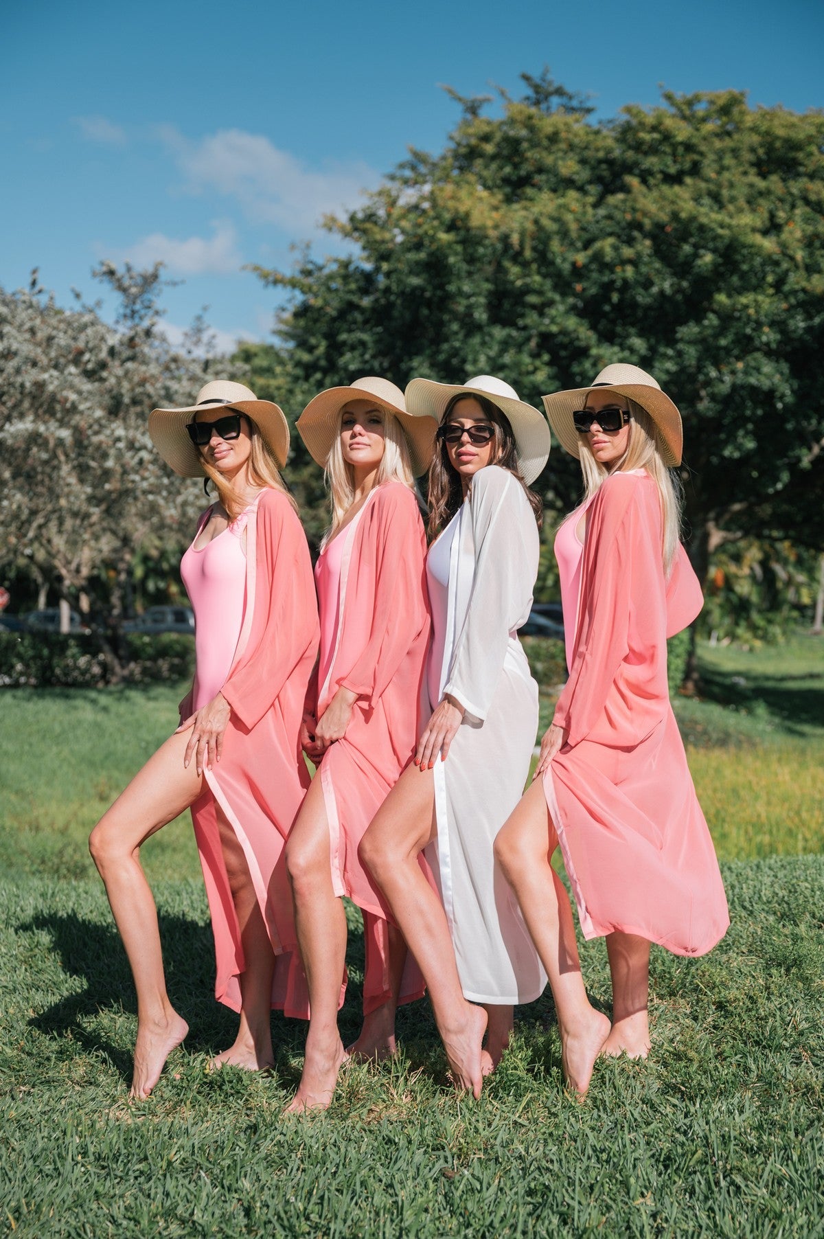 Custom Bridesmaids Beach Long Cover Ups - Long Sleeves -