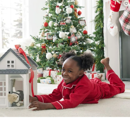 Custom Kids Cotton Christmas Ruffle Pajamas - Kids Pajamas