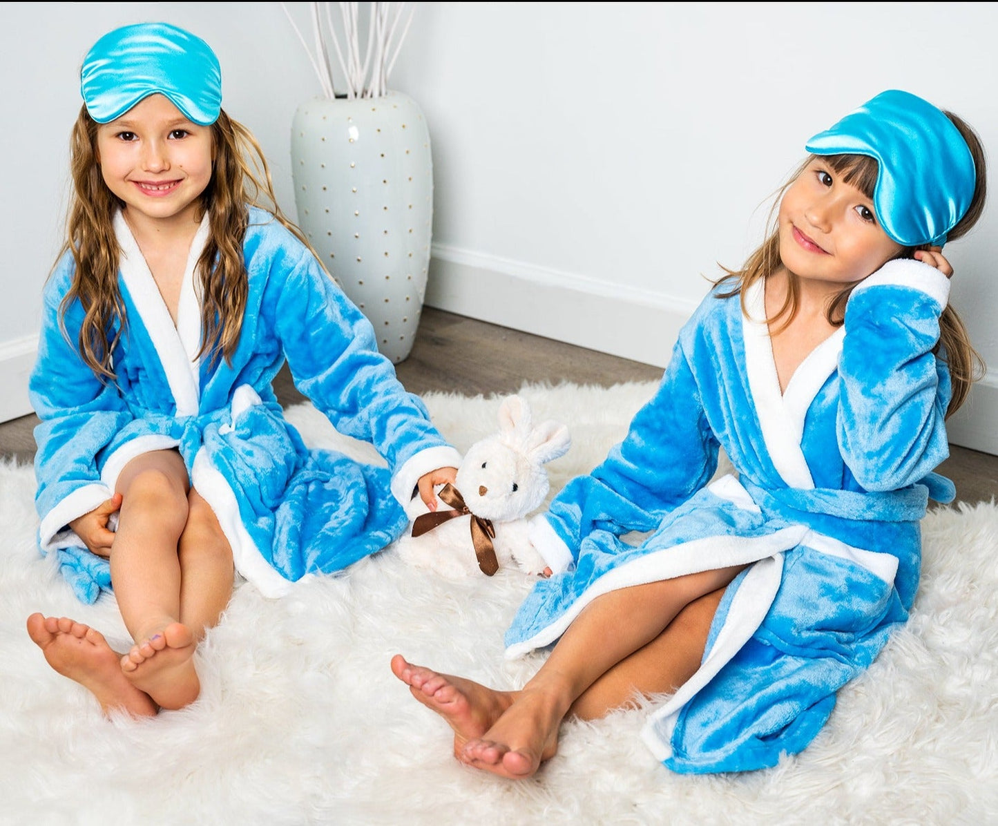 Custom Kids Plush Birthday Spa Bathrobes - kids bathrobes