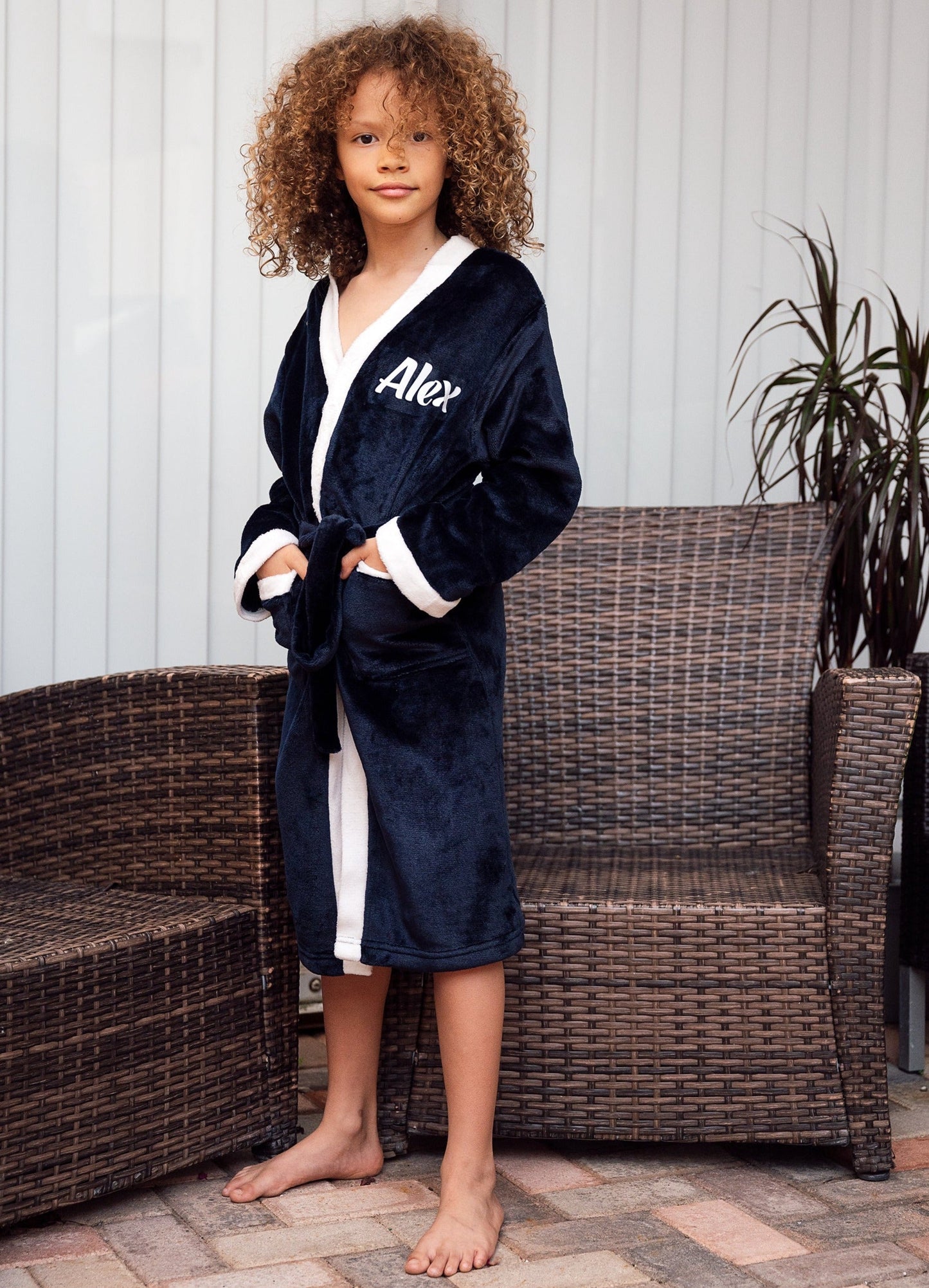 Custom Kids Plush Birthday Spa Bathrobes - kids bathrobes