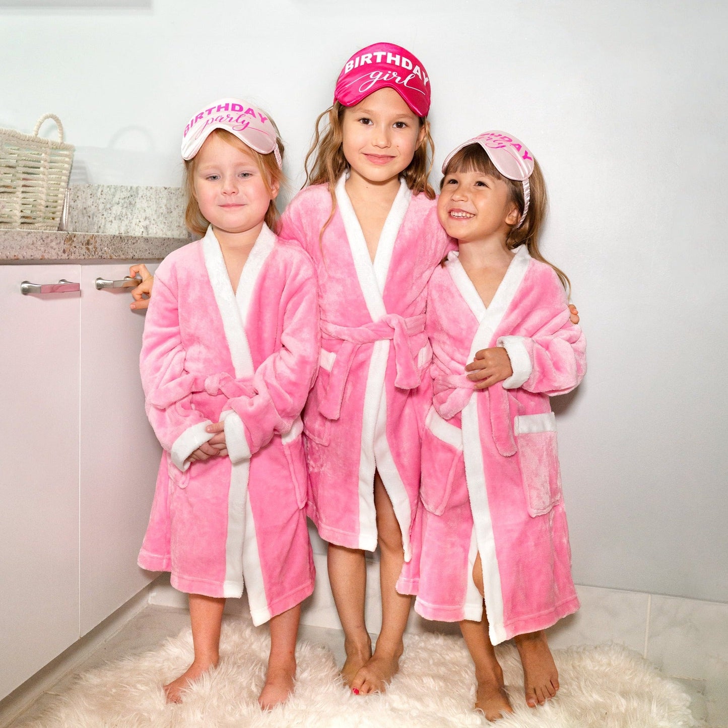 Custom Kids Plush Birthday Spa Bathrobes - kids bathrobes