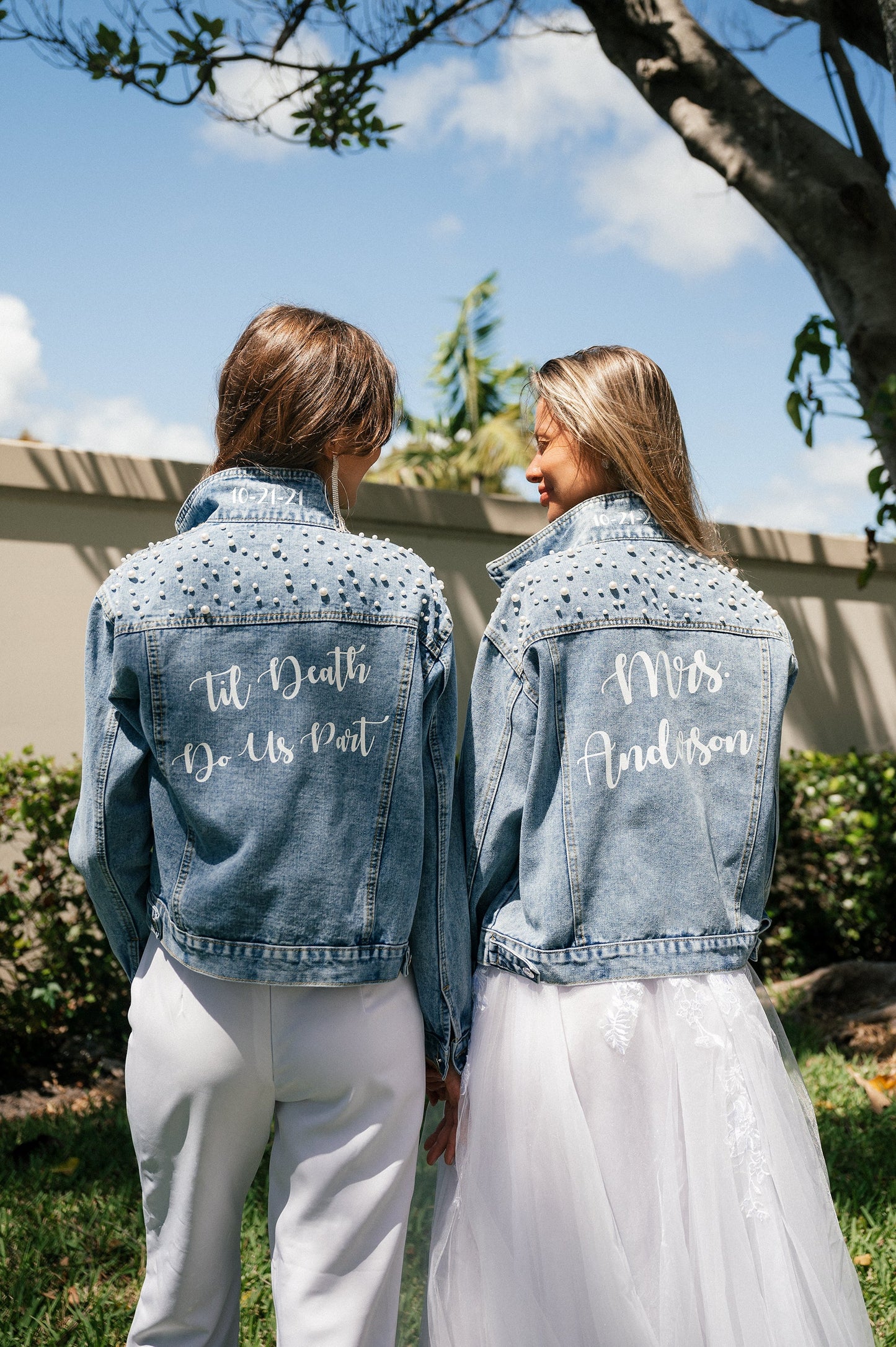 Custom Mrs. and Mrs. LGBT Wedding Jackets - Custom jackets