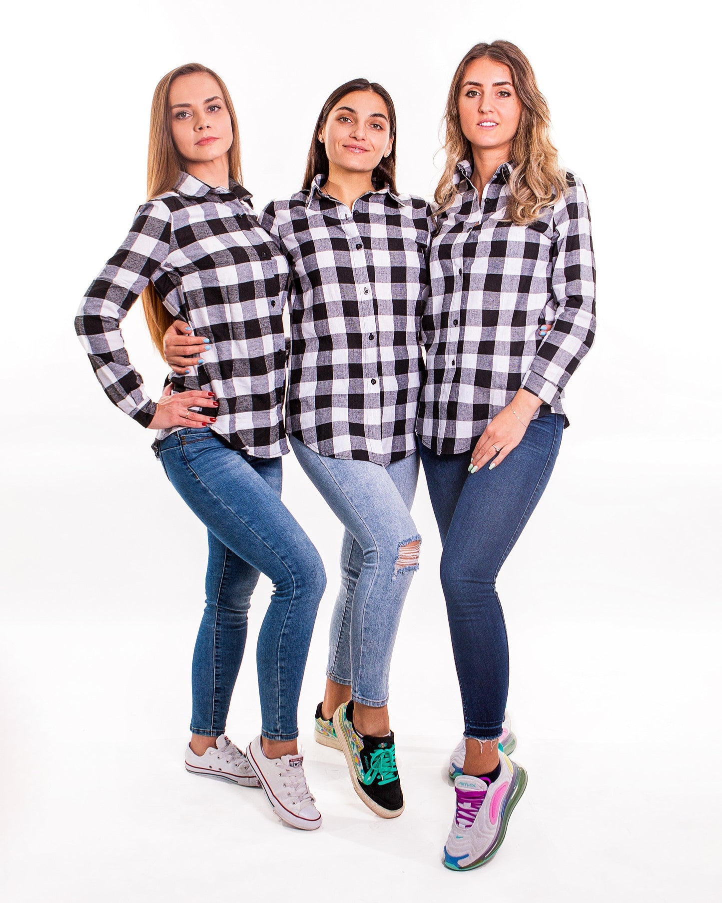Custom Plaid Buffalo Bridesmaid Shirts Buttons up - Kids