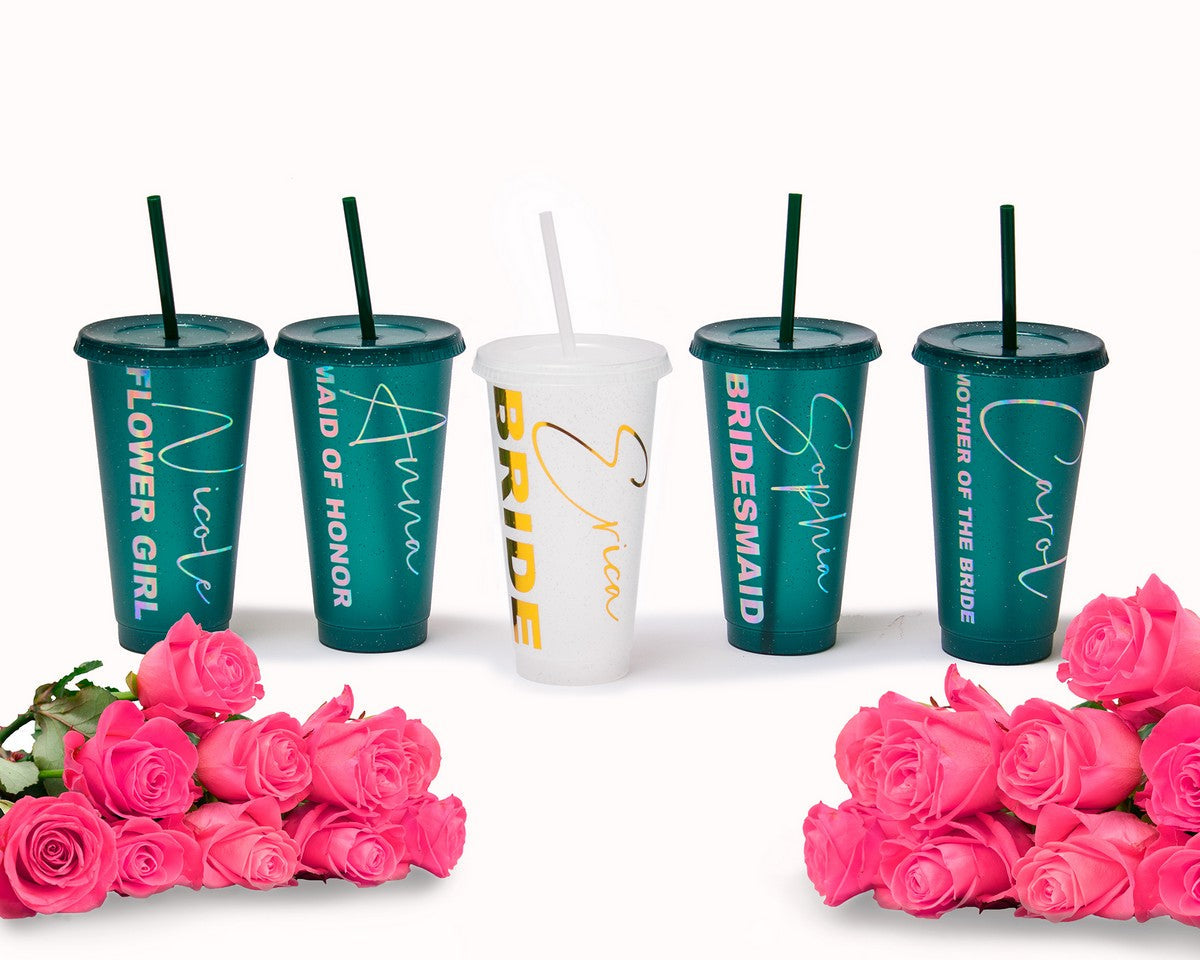Customized Bridesmaids Plastic Tumblers - Tumblers