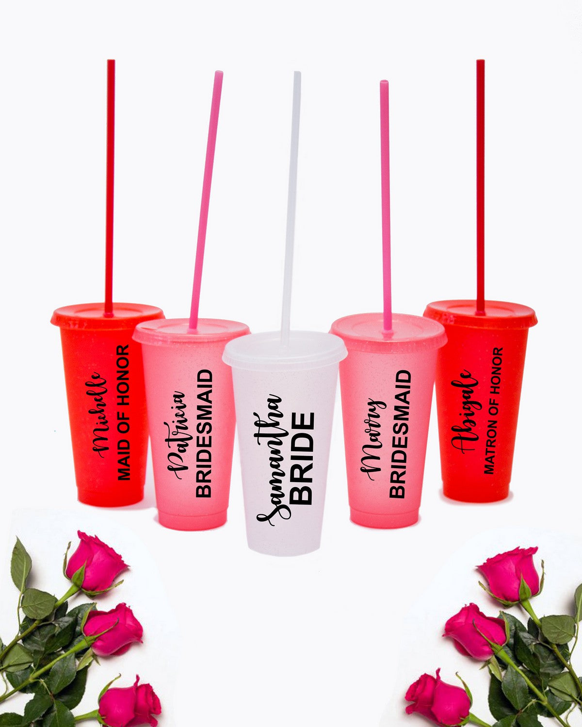 Customized Bridesmaids Plastic Tumblers - Tumblers